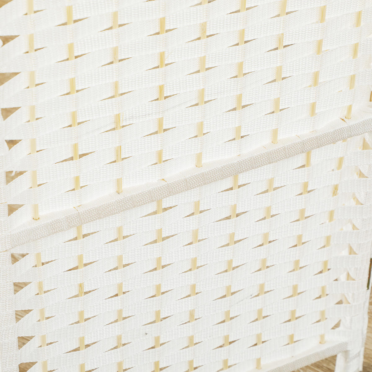 PARAVENT 6-teilig 240 x 170 cm Raumteiler Trennwand aus Kiefernholz Weiß - Weiß, Holz (1.6/170/240cm) - HOMCOM