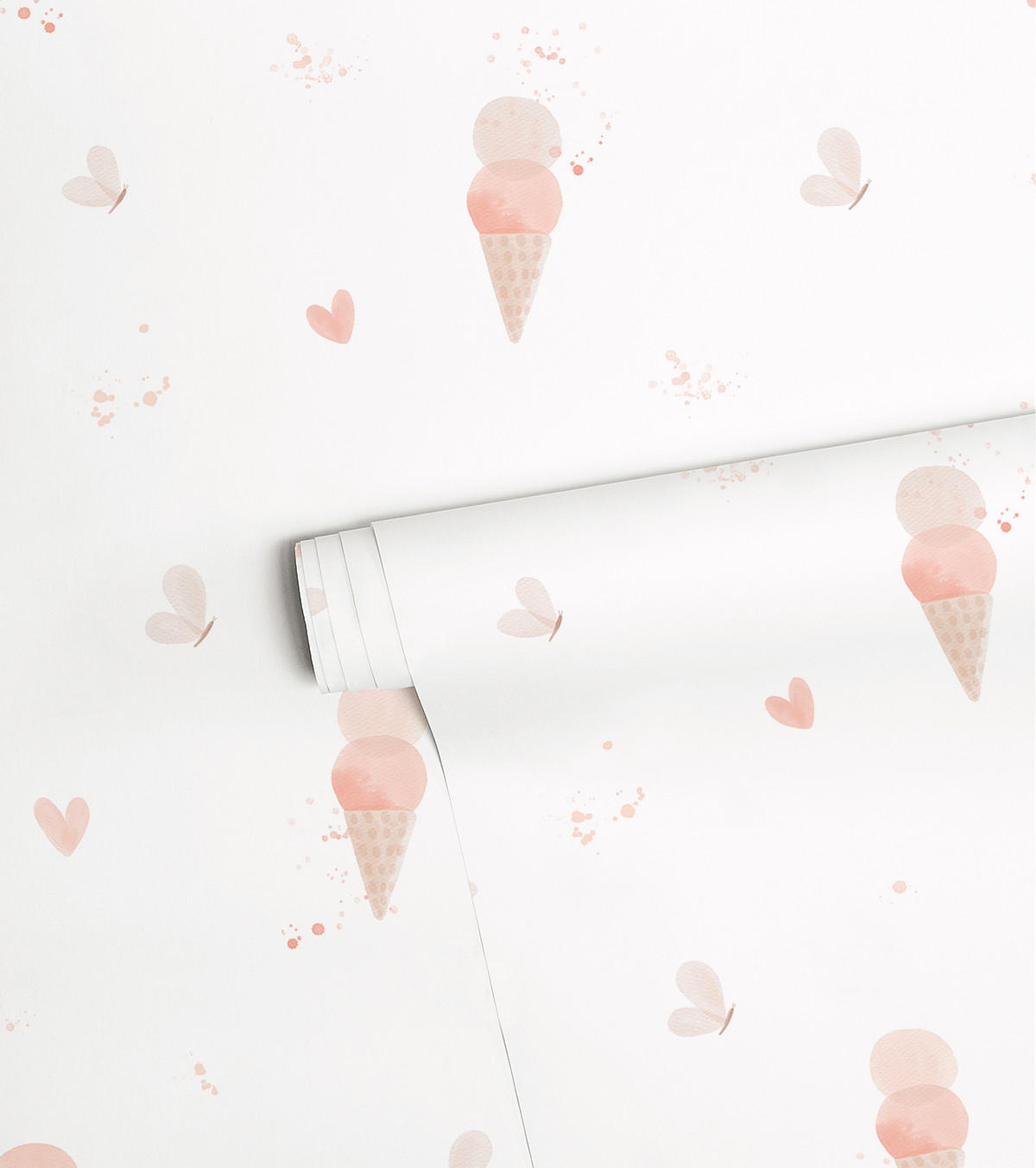 VLIESTAPETE ice cream 50 cm x 10 m, rosa - Pink/Rosa, Papier (1000/50cm) - Lilipinso