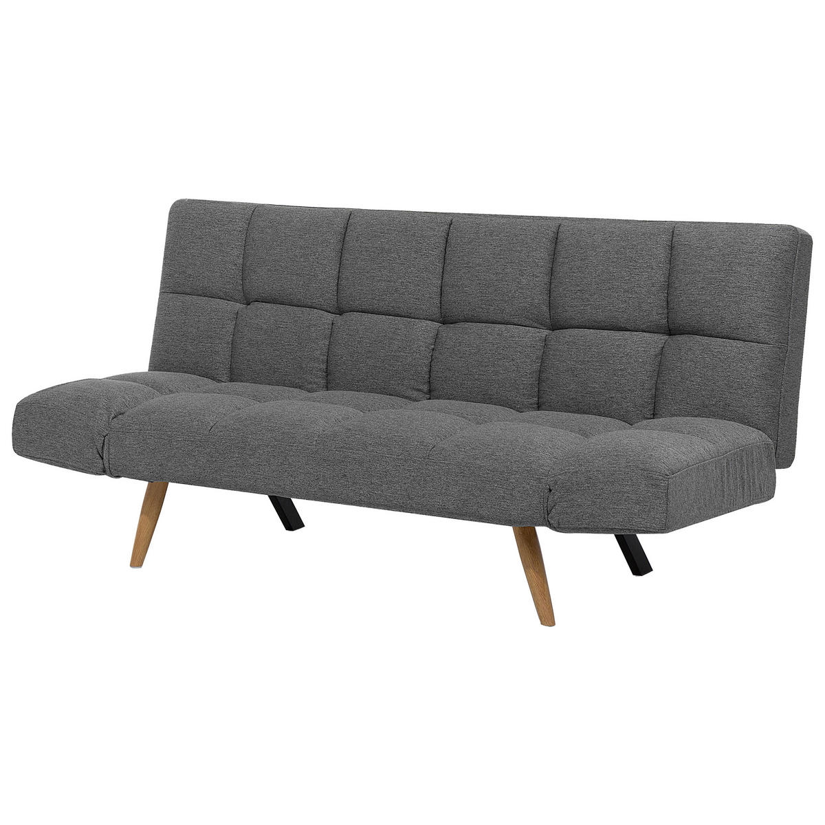 3-SITZER-SCHLAFSOFA Polsterbezug Dunkelgrau Ingaro - Dunkelgrau, Textil (182/86/79cm) - Beliani