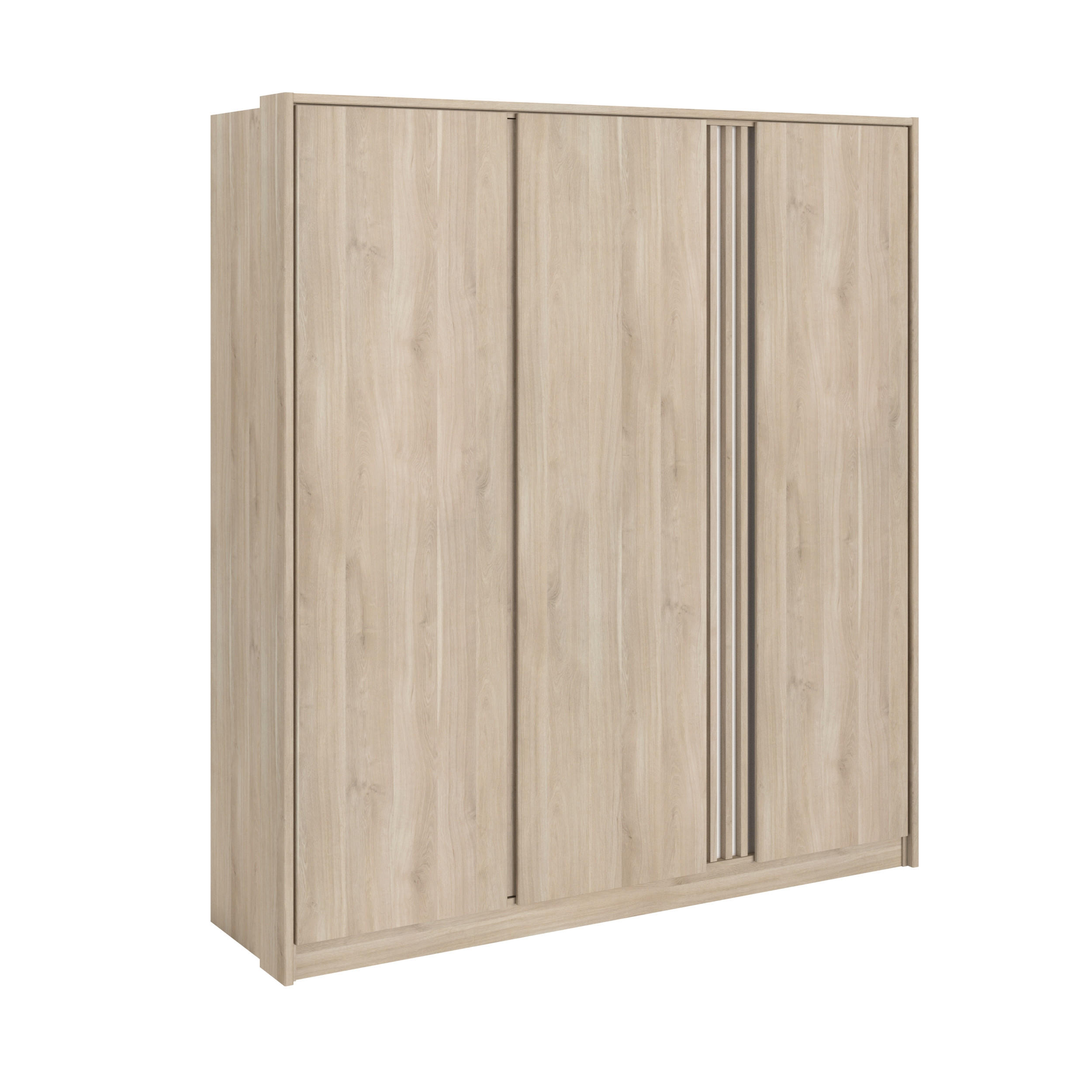 KLEIDERSCHRANK Escale 6 in Japanischer Eiche von Parisot - Braun, Holzwerkstoff (80/200/120cm)