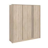 KLEIDERSCHRANK Escale 6 in Japanischer Eiche von Parisot - Braun, Holzwerkstoff (80/200/120cm)