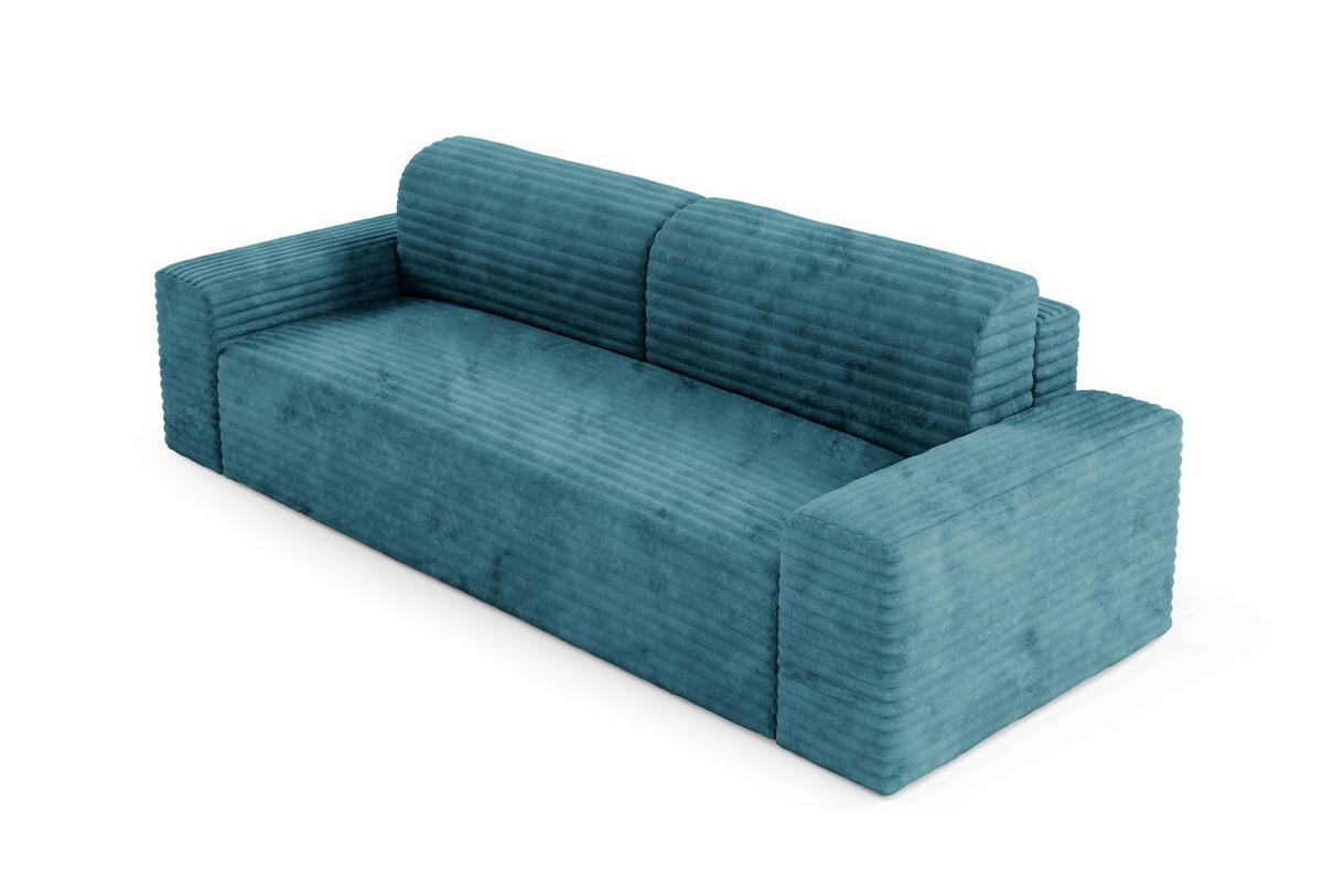 SCHLAFSOFA mit Bettkasten Türkis - Türkis/Schwarz, Holz/Holzwerkstoff (260/70/102cm) - Furnisell