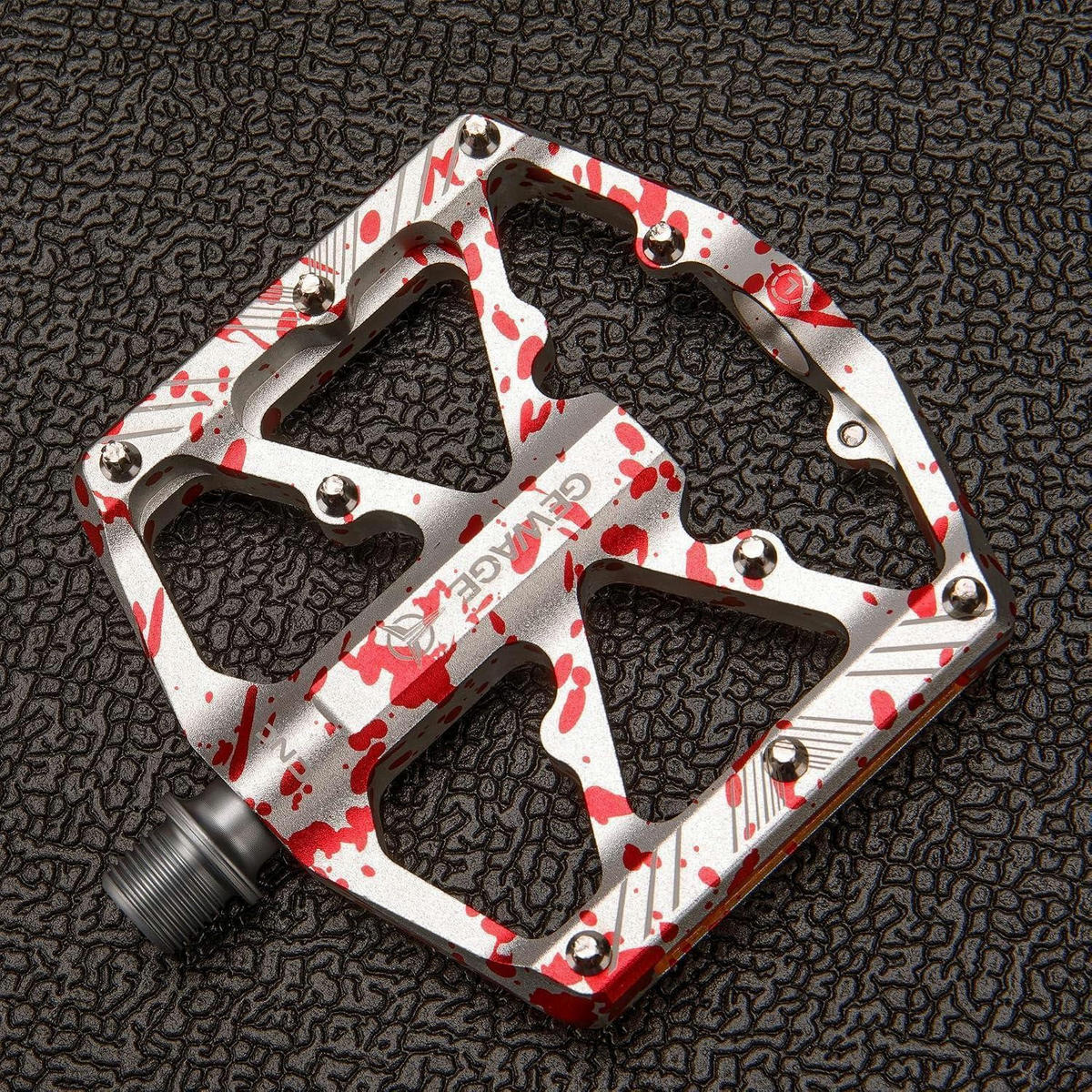 FAHRRADPEDALE mit Reflektoren Aluminium CNC Silber-Spritzlack - Multicolor, Metall (10.1/1.5/11.8cm)