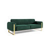 SOFA Valerie 3-sitzer - Grün, Holzwerkstoff/Textil (228/79/90cm) - Fun Möbel