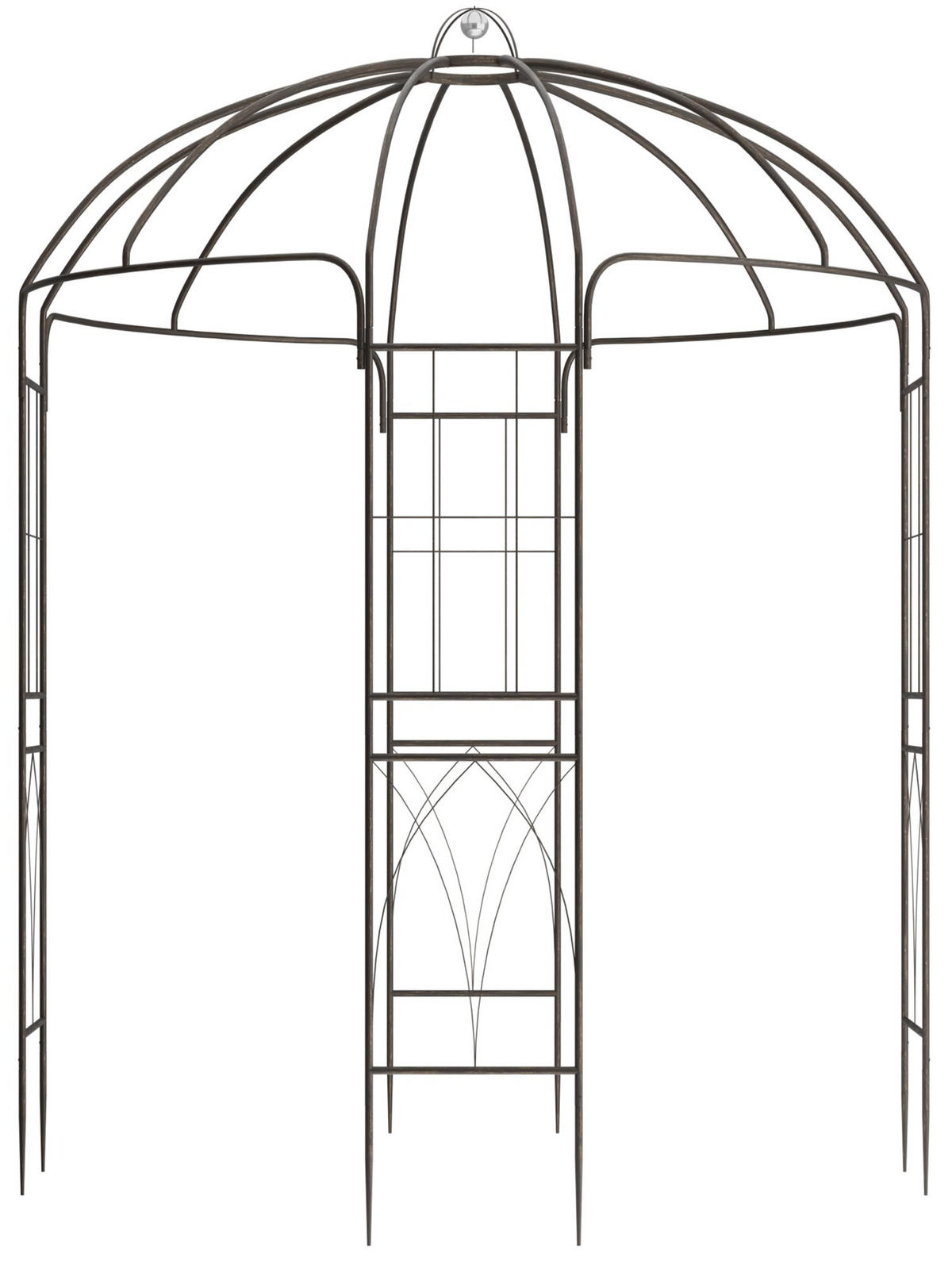 PAVILLON 200/200/270 cm Metall Bronze - Bronzefarben, Metall (200/270/200cm) - CLP