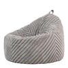 SITZSACK Sessel Kokon aus Kunstfell Cord - Grau, Kunststoff/Textil (87/73/73cm) - icon