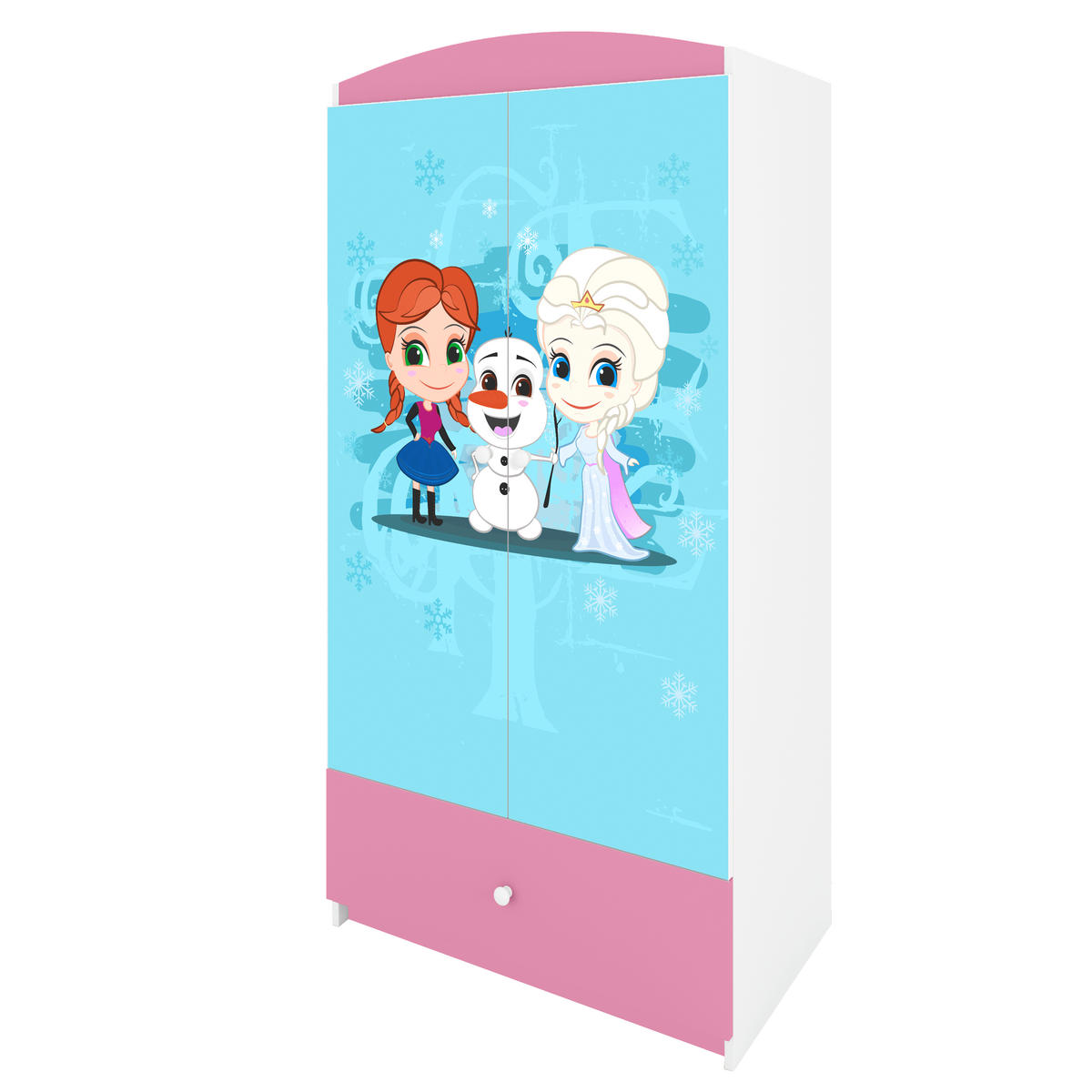 KINDERKLEIDERSCHRANK Eisberg 90/175/52 - Hellrosa, Holzwerkstoff (90/175/52cm) - Kocot Kids