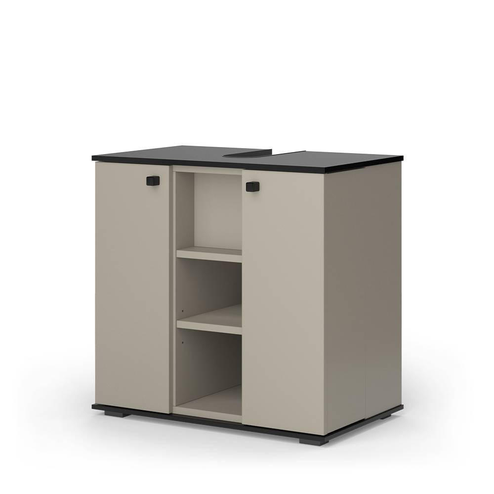 WASCHBECKENUNTERSCHRANK Joli Greige 60 x 59 cm mit 2 Türen - Greige, Holzwerkstoff (60/59/37cm) - Vicco