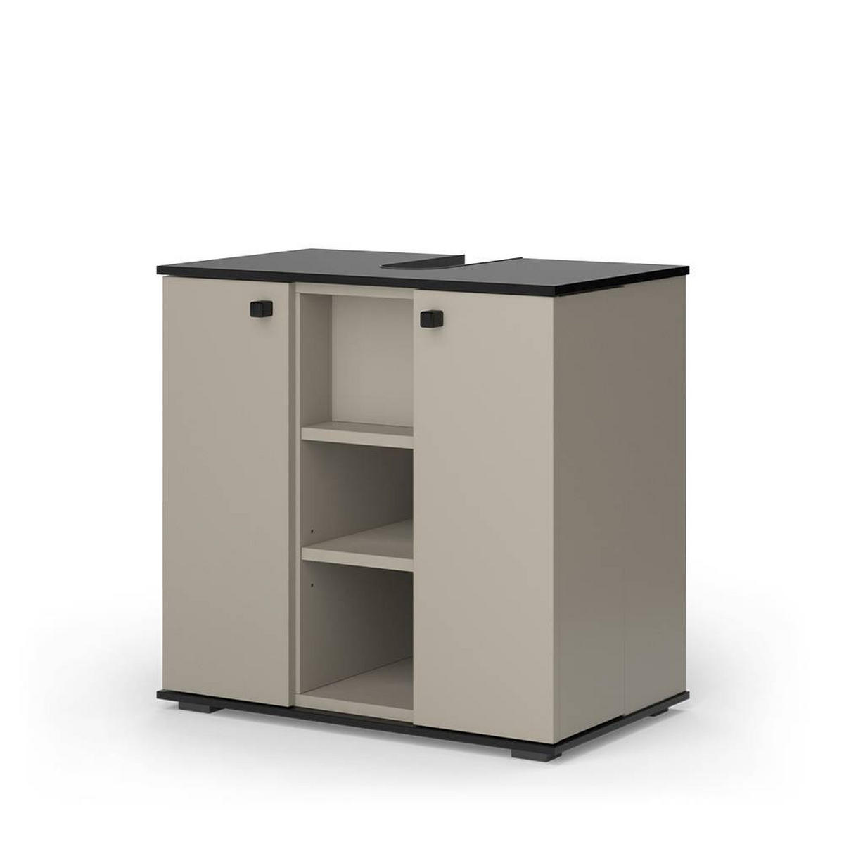 WASCHBECKENUNTERSCHRANK Joli Greige 60 x 59 cm mit 2 Türen - Greige, Holzwerkstoff (60/59/37cm) - Vicco