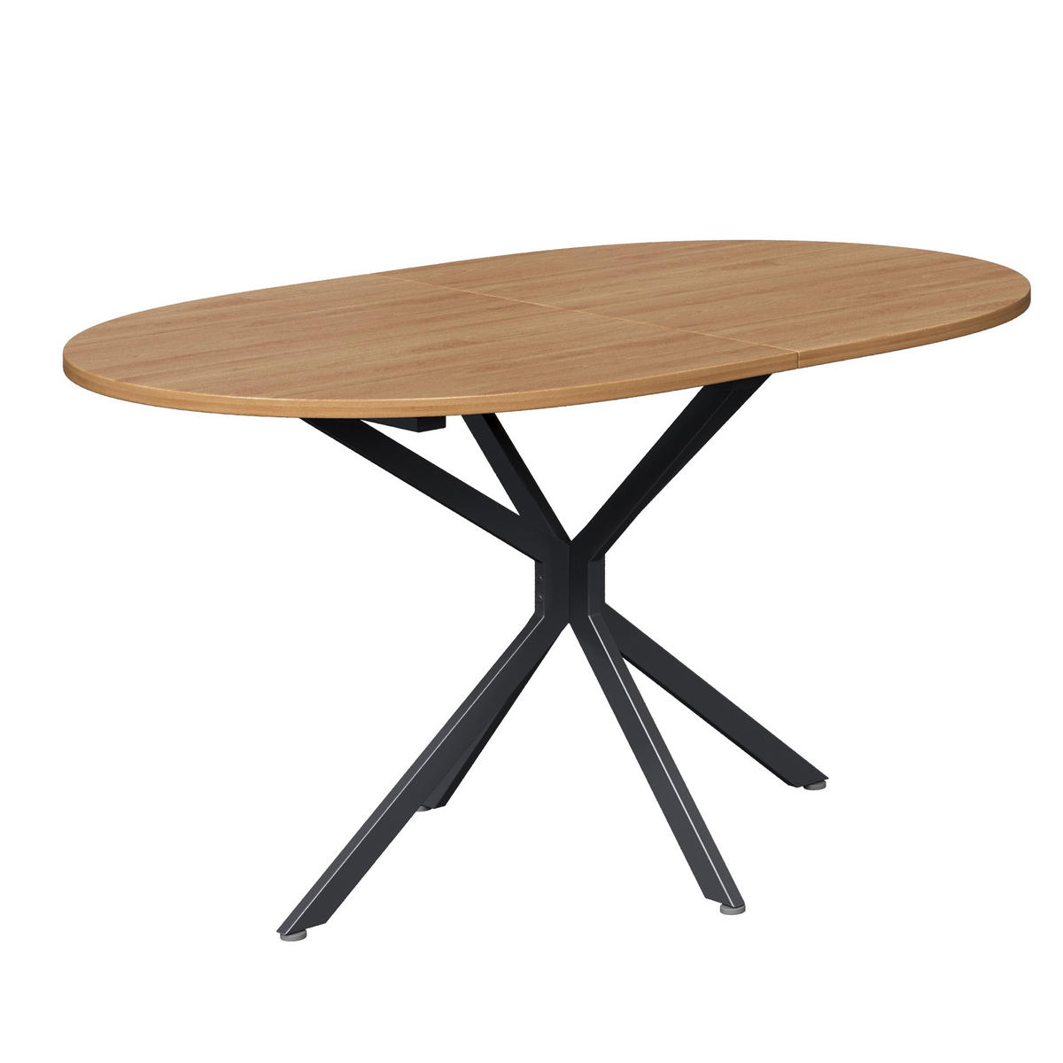 JÍDELNÍ stůl z MDF 120x80x75,5 cm přírodní pro 4–6 osob se stabilní křížovou podnoží - přírodní, kompozitní dřevo (80/120/75.5cm) - Modfu
