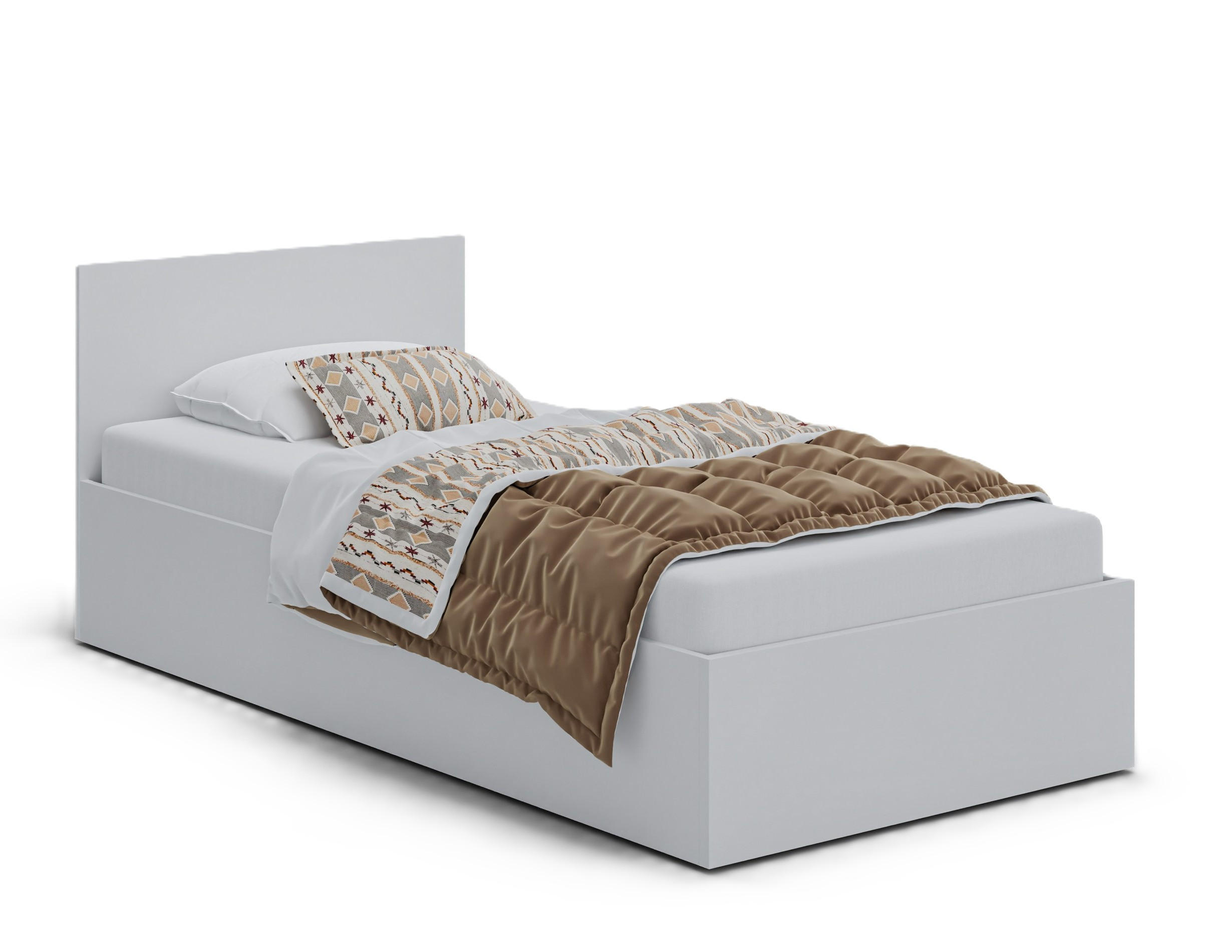 BETT Weiß ALDO Mit Matratze 90x200 cm - Weiß, Textil (90/200cm) - Sepro Meble