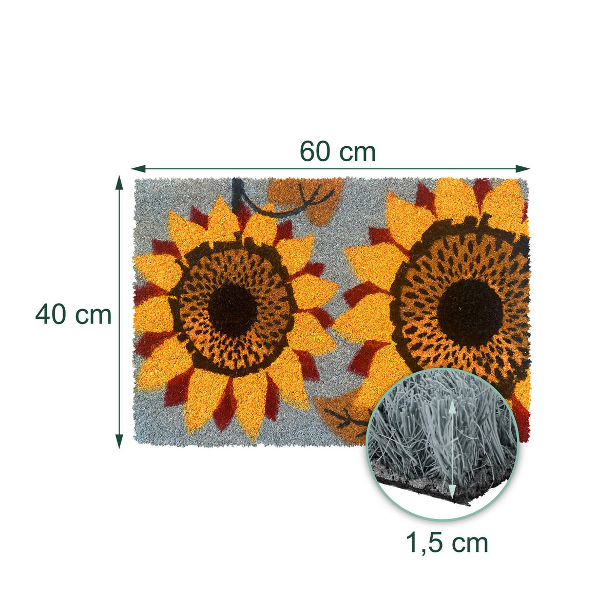 ROHOŽ - viacfarebná, textil/plast (60/40cm) - Relaxdays