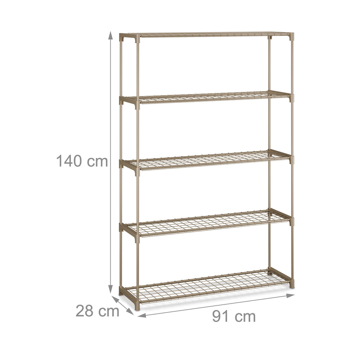 BLUMENREGAL - Braun, Kunststoff/Metall (91/140/28cm) - Relaxdays