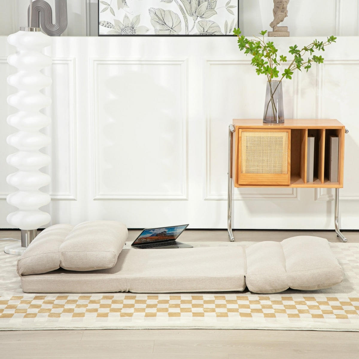 SCHLAFSESSEL DE-33483 6-stufig verstellbare Rückenlehne Beige - Beige, Metall (70/56/72cm) - ComfortXL