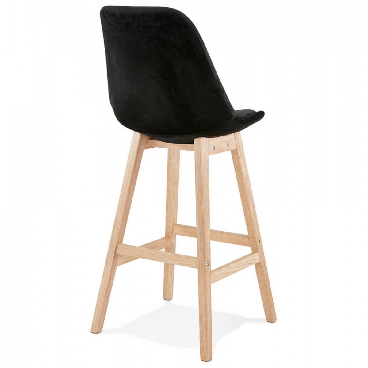 BARHOCKER Schwarz 48x113x56cm - Schwarz, Holz/Textil (48/113/56cm) - AlterEgo