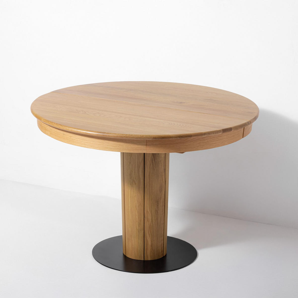 ESSTISCH Elin, Natur Massiveiche, matt lackiert - Beige, Holz (110/110/76cm) - WOODEK