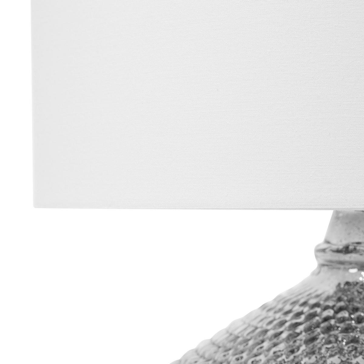 TISCHLAMPE Madon 32/32/45 cm - Silberfarben, Glas (32/32/45cm) - Beliani