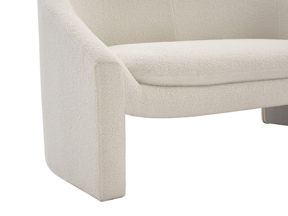 SOFA - 2 Personen - stoff - weiß Ossana - Weiß, Textil (137/74/74cm) - Vente-Unique