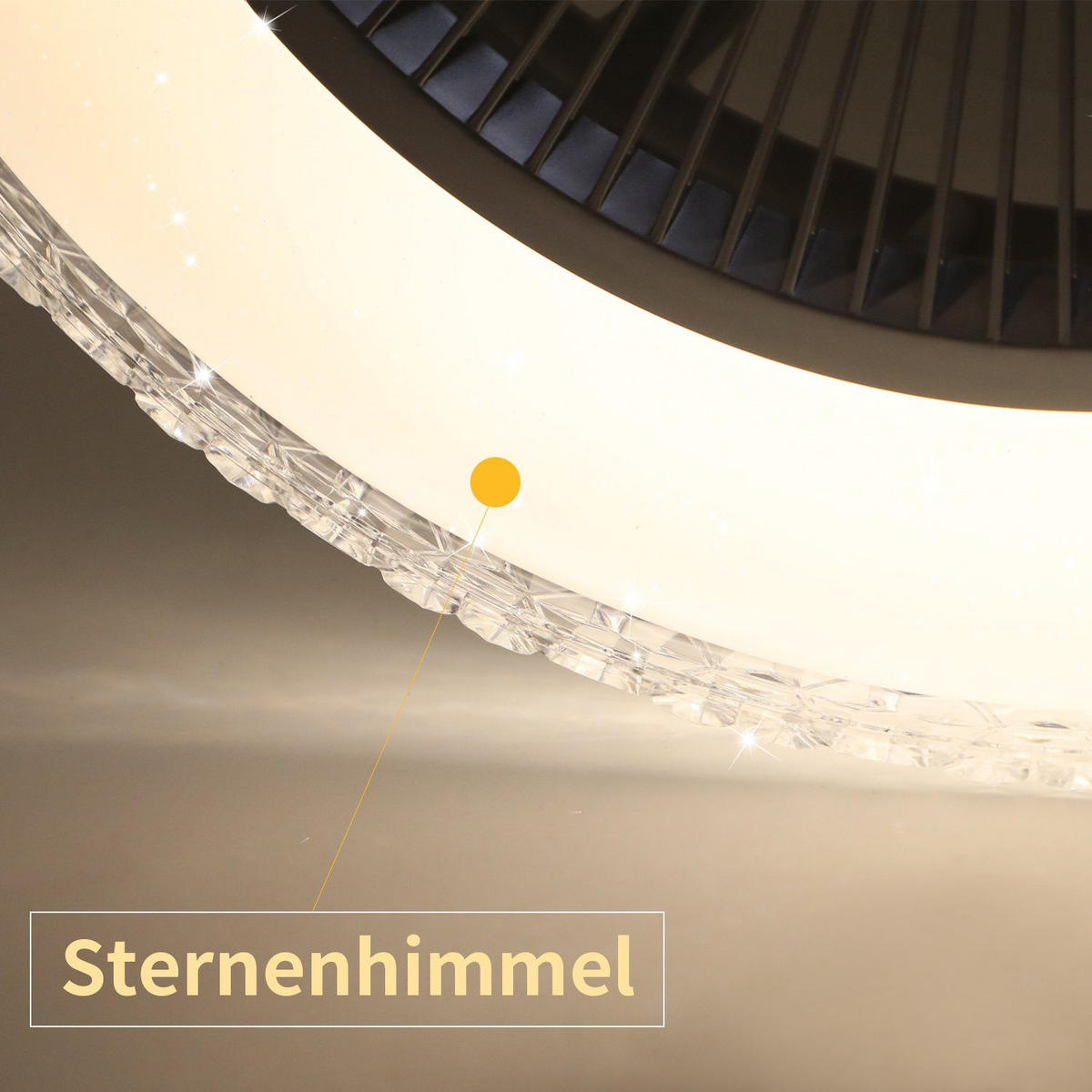 DECKENVENTILATOR Ernestine II 49/49/20cm - Weiß, Kunststoff (49/49/20cm) - Nettlife