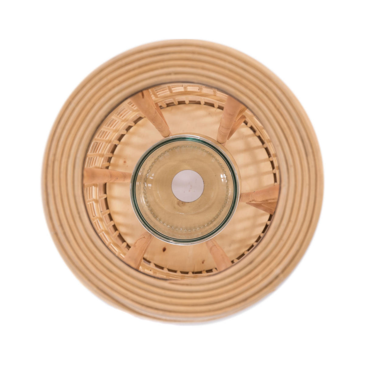 LATERNE Iva 50 Bambus, mit Windlicht-Glaseinsatz naturfarben - Naturfarben, Holz (25/50/25cm) - CREEDWOOD