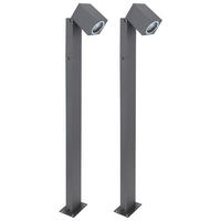 STEHLEUCHTE Aluminium Anthrazit - Anthrazit, Metall (11.5/7.2/80cm)