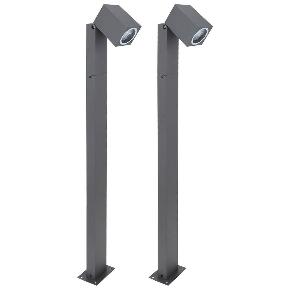 STEHLEUCHTE Aluminium Anthrazit - Anthrazit, Metall (11.5/7.2/80cm)