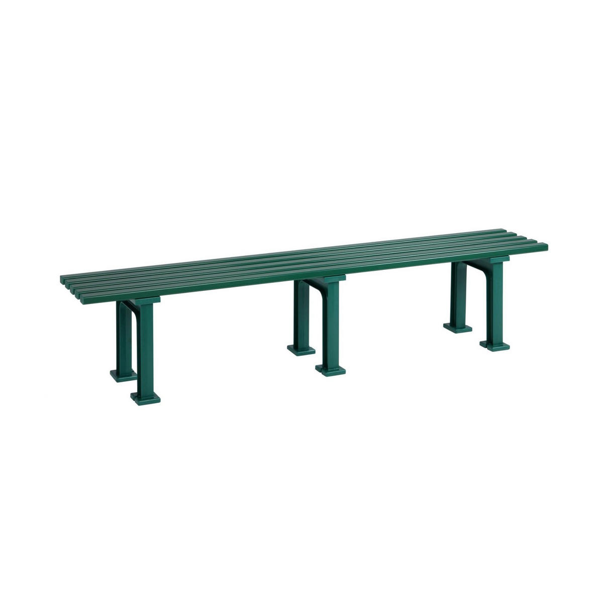 GARTENBANK Kuba 4 Sitzer Grün 42 x 200 x 37 cm Witterungskunststoff & UV Beständiger Kunststoff - Grün, Kunststoff (200/42/37cm) - PROREGAL