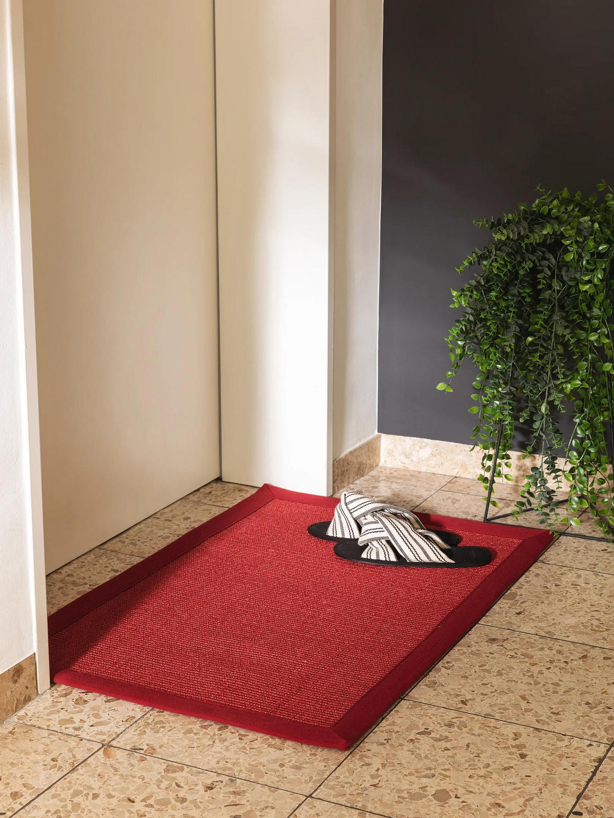FUSSMATTE Sana Rot 40x60 cm - Rot, Textil (40/60cm) - benuta Nest