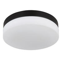 DECKENLEUCHTE Alu Schwarz Opal 2 Flammig - Schwarz, Glas (24/24/6.5cm) - Globo Lighting