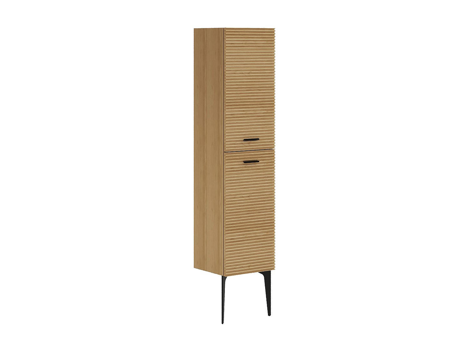 BADSCHRANK - 35 cm x 30 cm - holz - naturfarben hell Sarone - Naturfarben, Holz (35/140/30cm) - Vente-Unique