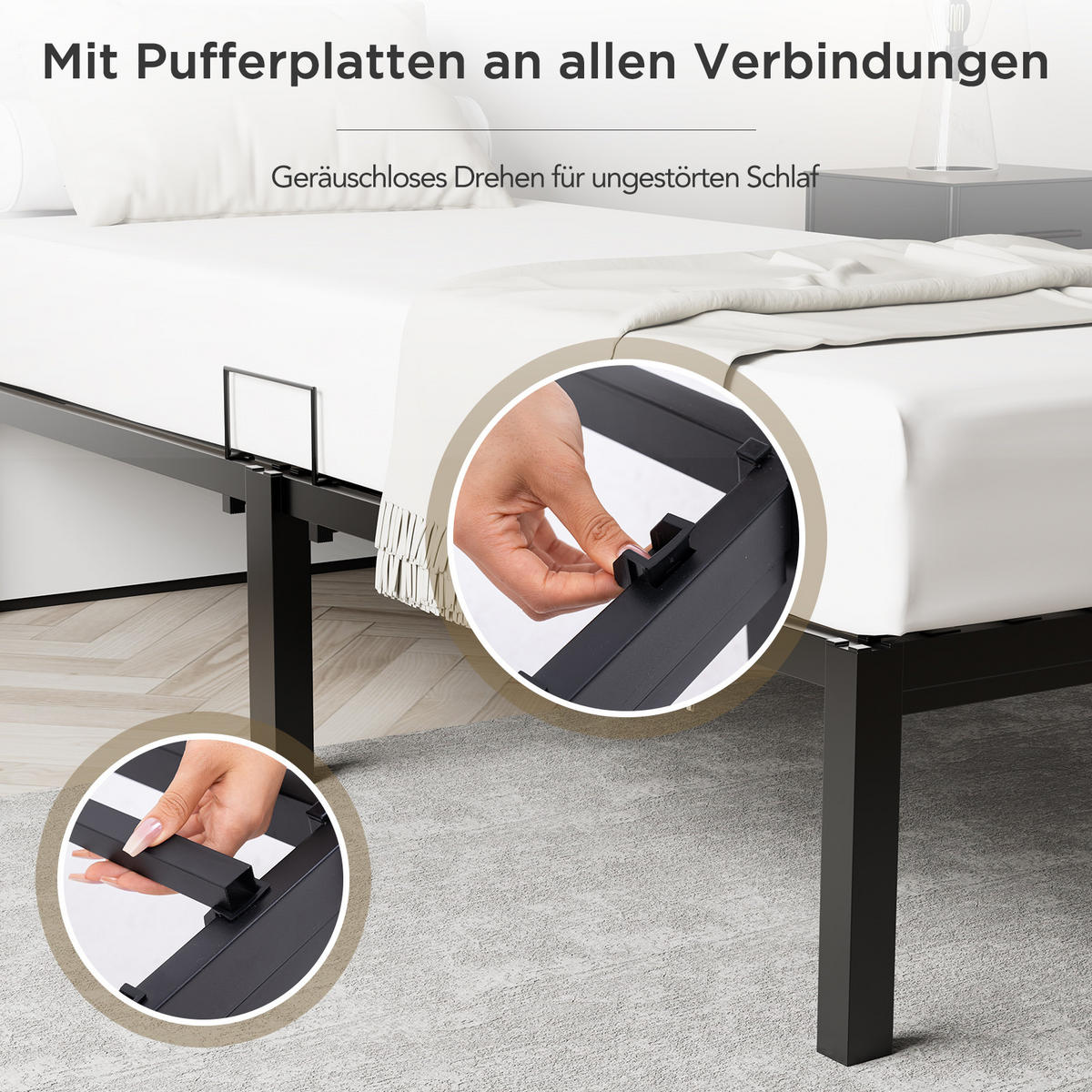 METALLBETT 90x200 cm - Schwarz, Metall (90/200cm) - HOMAVO