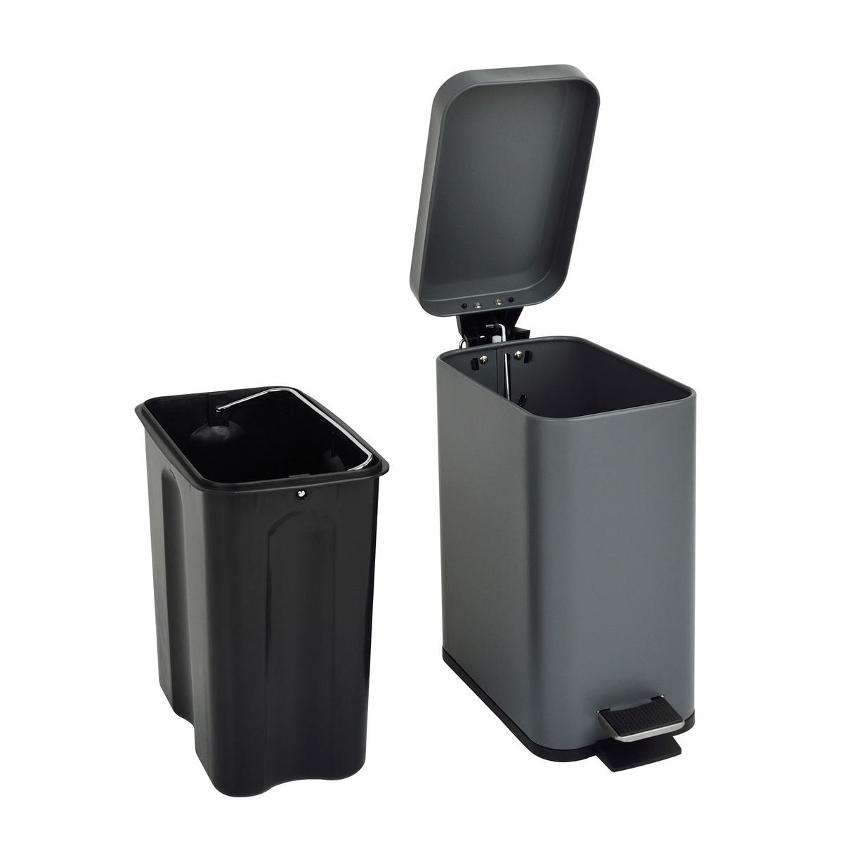 MÜLLEIMER STM5 5L Grau - Grau, Metall (14/30/28cm) - SVITA