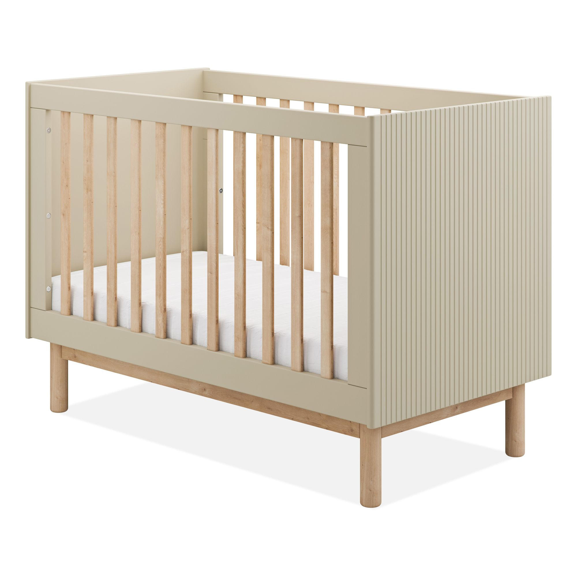 Konsimo® Gitterbett Beige 124x88x66 cm