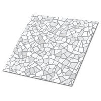 FLIESENAUFKLEBER 9 Stück 30x30 cm selbstklebend Graues Mosaik - Grau, Textil (30/1.6/30cm) - TULUP