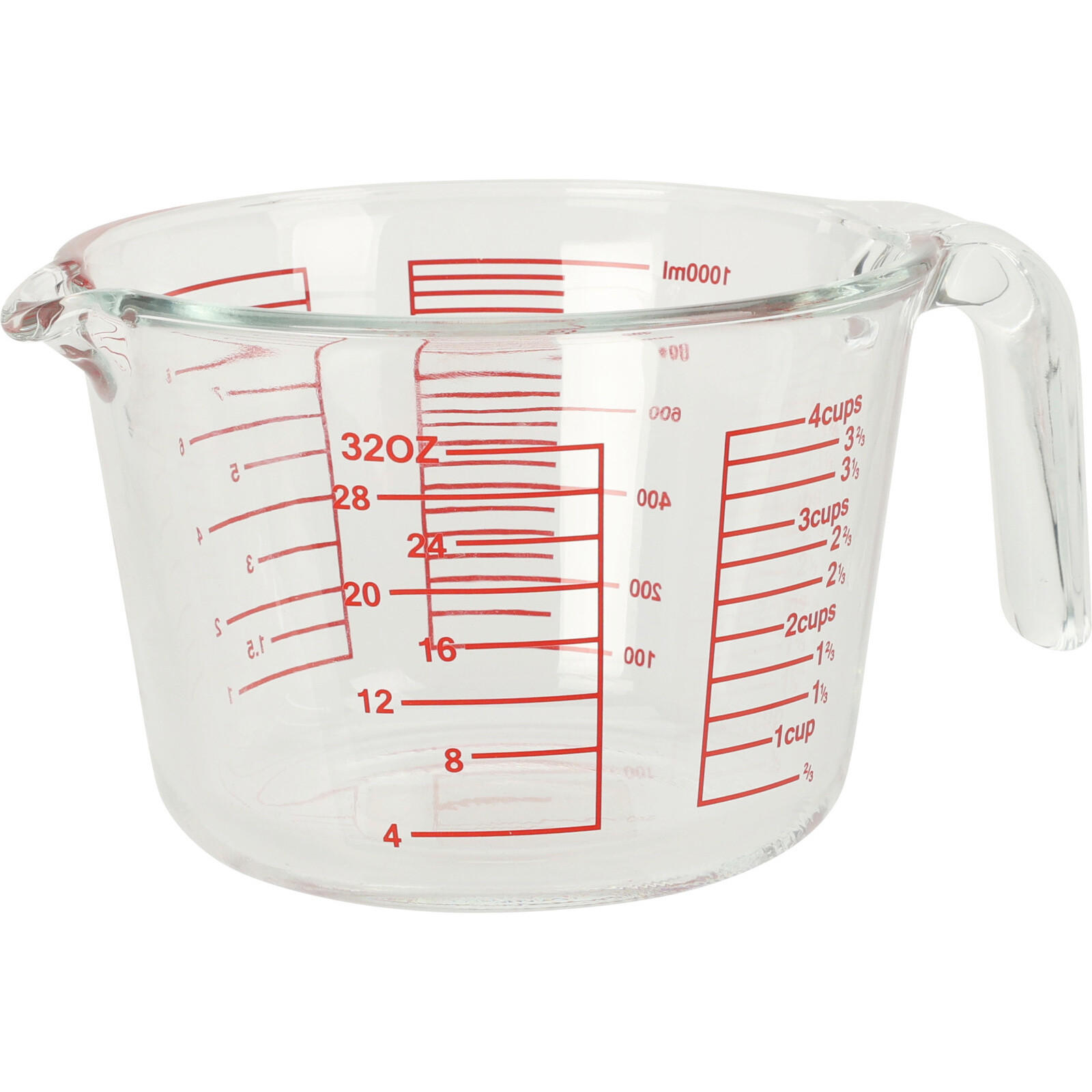 MESSKANNE aus Glas Lunu 1 l 20,5/16/11 cm - Transparent, Glas (16/11/20.5cm) - Excellent Houseware