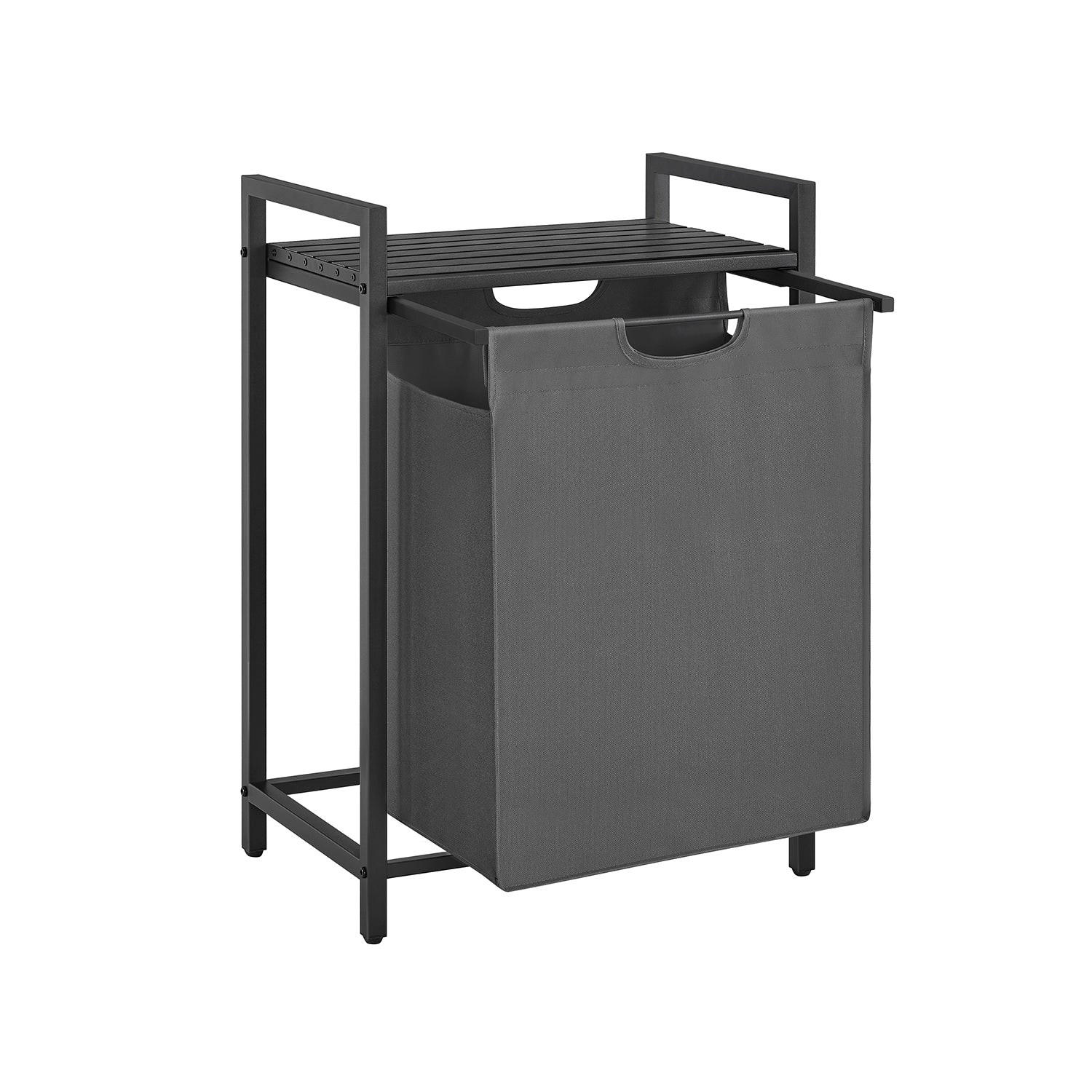 WÄSCHEKORB LUANDA - Grau, Holzwerkstoff (33/72/50cm) - Hansiro