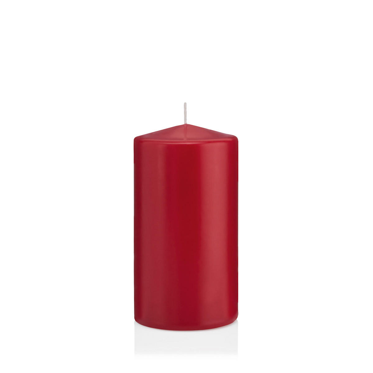 STUMPENKERZEN Altrot Ø 78 x 150 mm, 8 Stück - Dunkelrot, Paraffin (8/15cm) - Wiedemann Kerzen