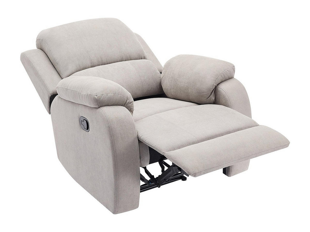 RELAXSESSEL - 1 Person - stoff - hellgrau Brody - Hellgrau, Textil (87/99/98cm) - Vente-Unique