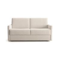 SOFA 3 sitzer aus stoffumwandelbar lucia 175/100/87 cm - Ecru, Holz (175/87/100cm) - Calicosy