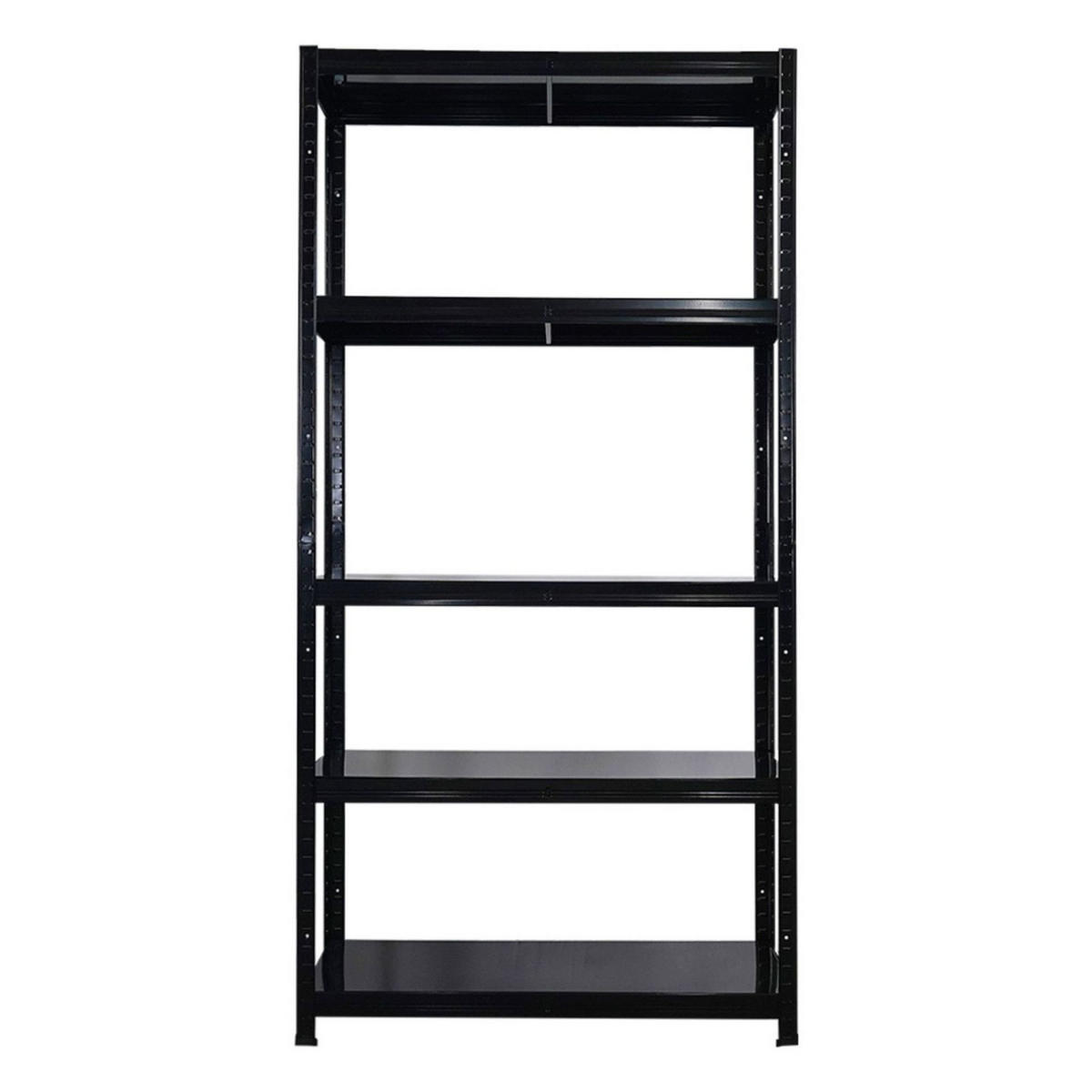 SCHWERLASTREGAL Ragnar 2er-Set 180x90x40cm 5 Stahlplatten-Ebenen Fachlast 125 kg Schwarz - Silberfarben, Metall (90/180/40cm) - PROREGAL