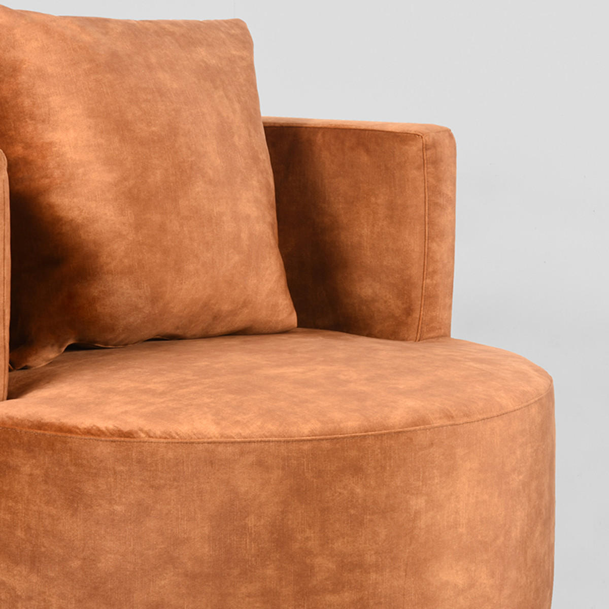 SESSEL Evy Gelb 90/90/75 cm - Orange, Textil (90/75/90cm) - LABEL51