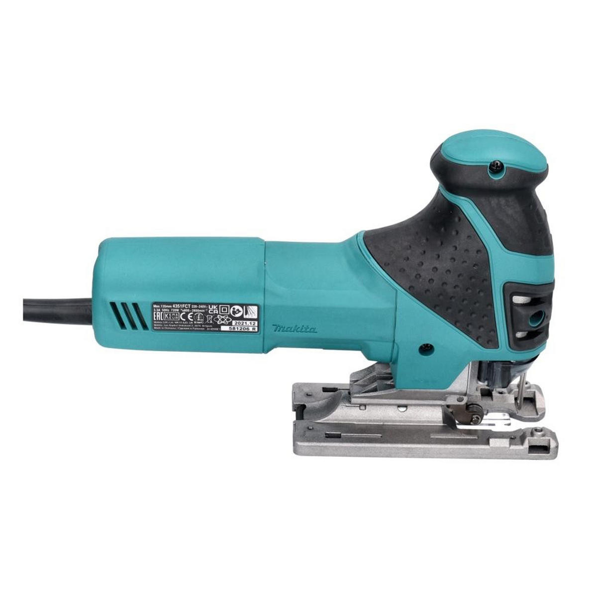 MAKITA 4351 FCTJ Pendelhubstichsäge 720W + 6 tlg. Sägeblattset + Makpac - Multicolor, Kunststoff (39/73/10cm) - Makita