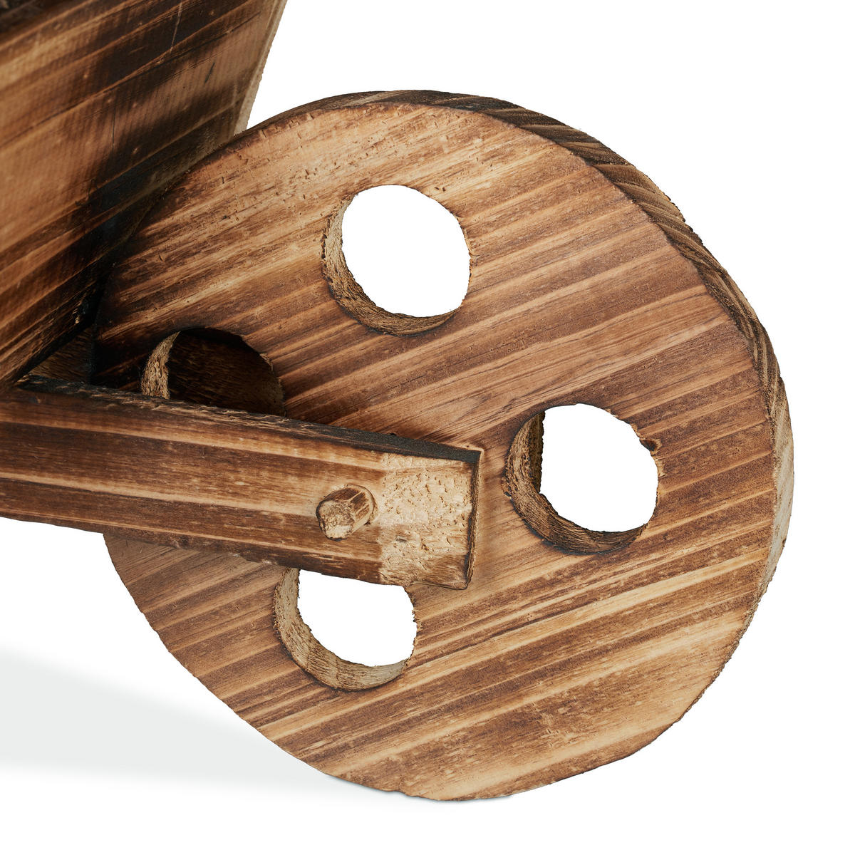 2XPFLANZSCHUBKARRE - Braun, Holz (19/34/22cm) - Relaxdays