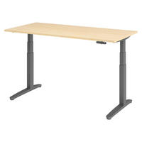 SCHREIBTISCH elektrisch XBHM 80/160/74 cm in Ahornfarben/Graphitfarben - Ahornfarben/Graphitfarben, Holzwerkstoff (80/160/74cm) - bümö