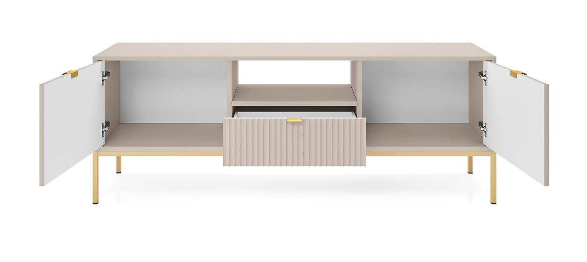 LOWBOARD Nova Kaschmir / Gold 154 / 39 / 56cm - Kaschmir/Goldfarben, Holz/Holzwerkstoff (154/56/39cm) - Feldmann-Wohnen