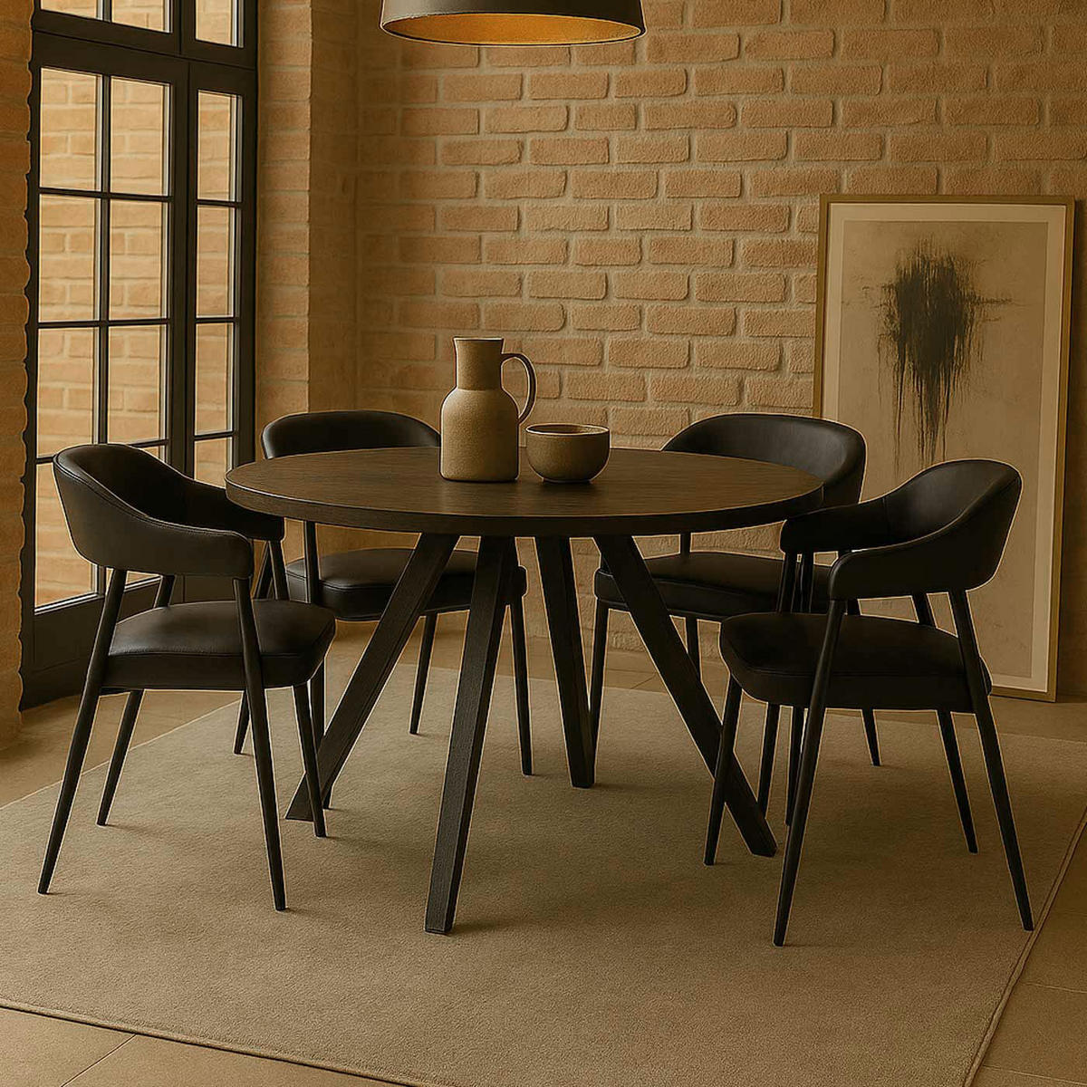 JEDÁLENSKÁ stolička Čierna - čierna, plast (51/77/52cm) - MCW