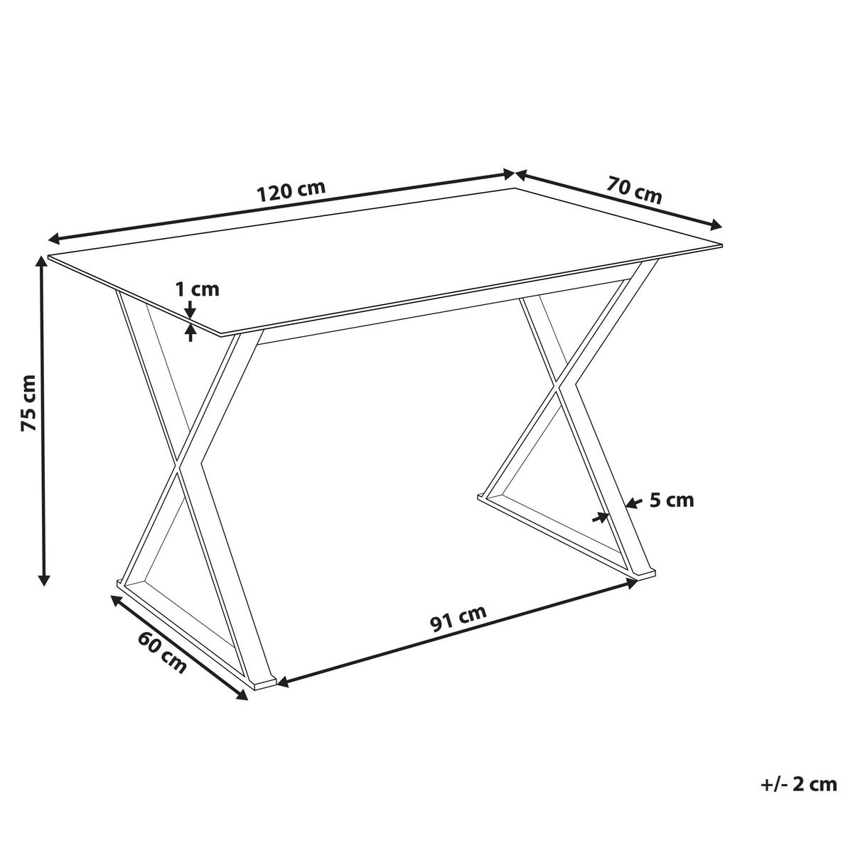 ESSTISCH 120/70/75 cm Marmor Rechteckig Attica - Weiß, Glas (120/70/75cm) - Beliani