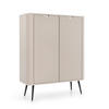 HIGHBOARD ZENZERO 103/129/39 cm mit 2 Türen Kaschmir - Kaschmir, Holzwerkstoff (103/129/39cm) - MASSENO