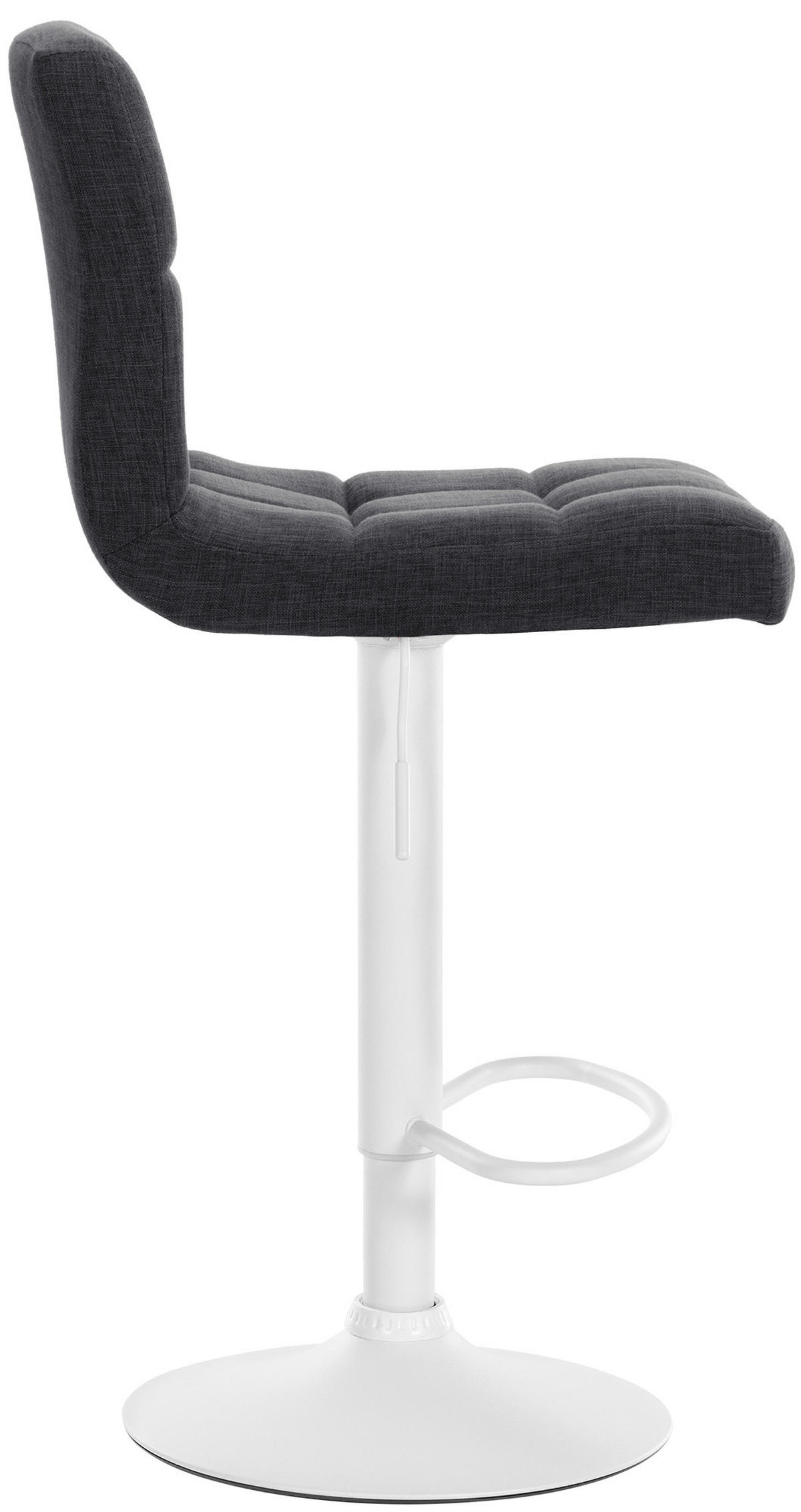 BARHOCKER 2er Set Stoff dunkelgrau - Dunkelgrau, Textil/Metall (46/94/47cm) - CLP