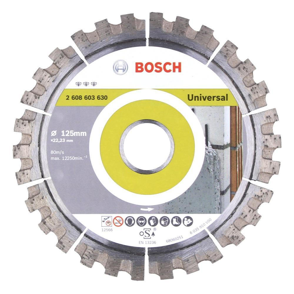 BOSCH Diamant Trennscheibe Best for Universal 125 x 22,23 mm ( 2608603630 ) - Multicolor, Stein (18/161/2cm) - Bosch Professional